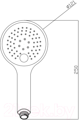 Лейка ручного душа Gross Aqua Space Push GA1400CW