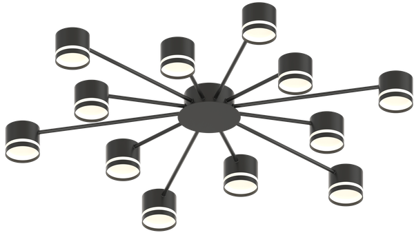 Потолочный светильник Mirastyle MH-3701/10 BK - фото