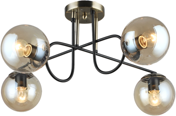 Потолочный светильник Mirastyle SX-N-4243/4 BK+AB - фото