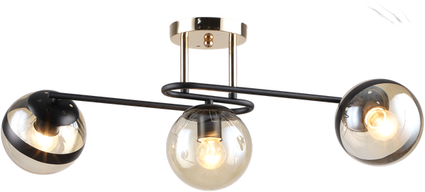 Потолочный светильник Mirastyle SX-N-4339/3 BK+FGD - фото
