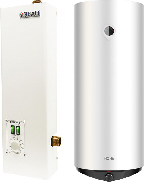 Комплект электрического котла с бойлером Эван Стандарт Next-5 (12905) + Haier ES80V-C2 - фото