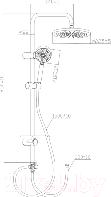 Душевая система Gross Aqua Moderna GA9015