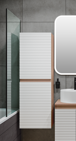 Шкаф-пенал для ванной Runo Соренто 40 / Тренто 40 горизонталь - фото