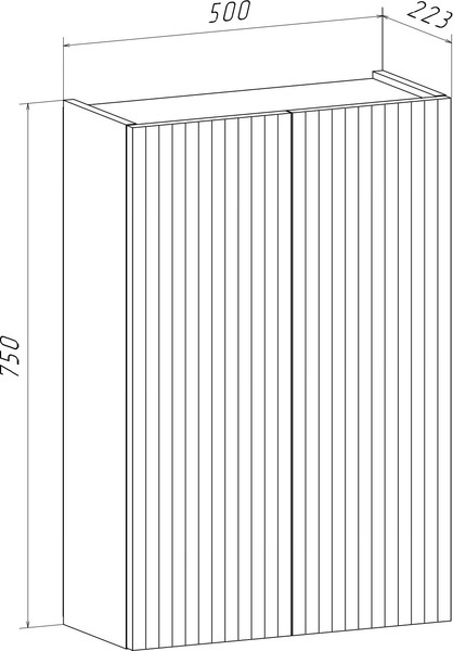 Шкаф для ванной Runo Соренто 50 вертикаль