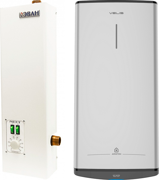 Комплект электрического котла с бойлером Эван Стандарт Next-9 (12909) + Ariston ABS VLS PRO R 50 - фото
