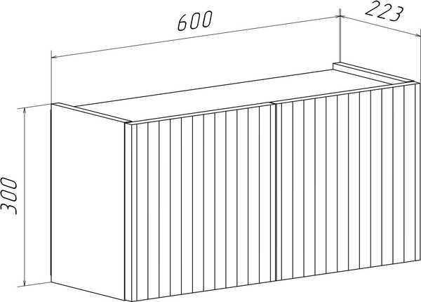 Шкаф для ванной Runo Соренто 60x30 / Тренто 60x30 вертикаль