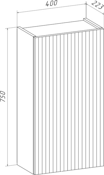 Шкаф для ванной Runo Соренто 40 / Тренто 40 вертикаль