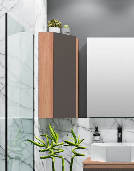 Шкаф для ванной Runo Соренто 30 / Тренто 30 угловой вертикаль - фото