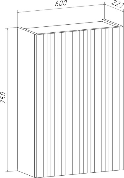 Шкаф для ванной Runo Соренто 60 / Тренто 60 вертикаль
