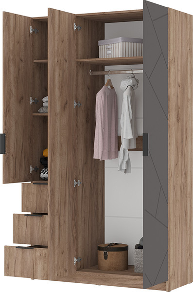 Шкаф Стендмебель Орегон ШК 03 3х-створчатый