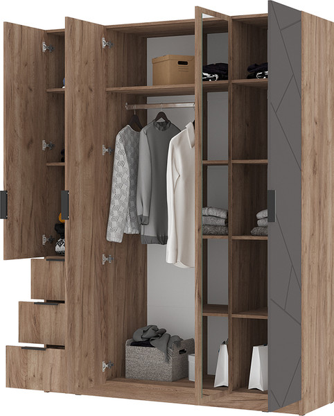 Шкаф Стендмебель Орегон ШК 04 4х-створчатый