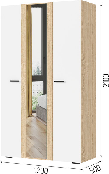 Шкаф Стендмебель Санса ШК-03 3-х створчатый