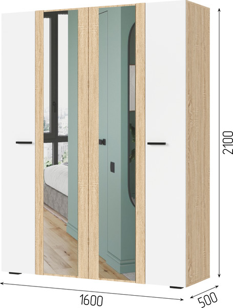 Шкаф Стендмебель Санса ШК-04 4-х створчатый