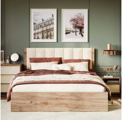 Двуспальная кровать Стендмебель Рейн КР 02 160x200