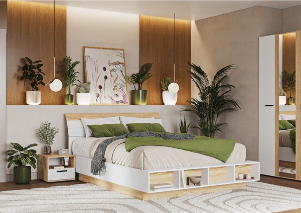 Полуторная кровать Стендмебель Санса КР-01 140x200