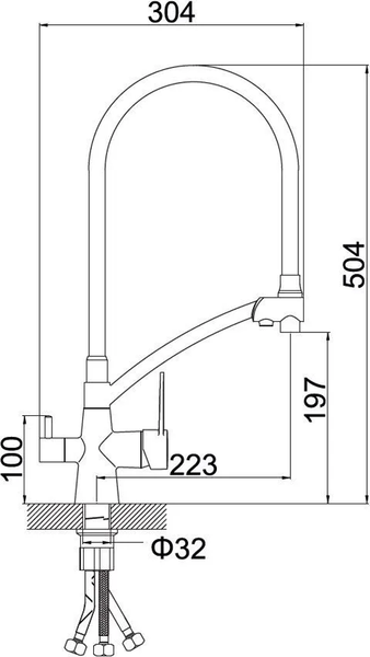 Смеситель Potato P4077BL
