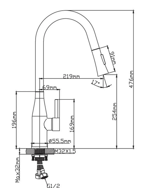 Смеситель Diadonna Д60-0002QH
