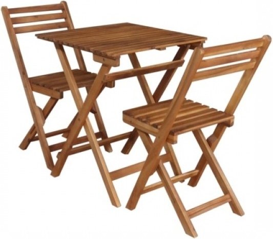 Комплект складной мебели National Tree Company из акации TP2043.0.1 (3 предмета)