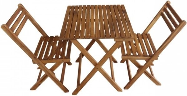 Комплект складной мебели National Tree Company из акации TP2043.0.1 (3 предмета)