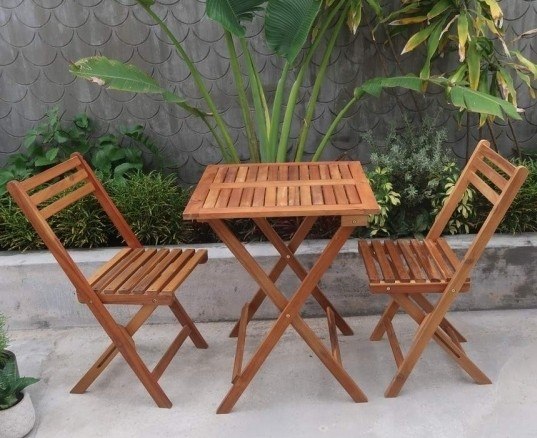 Комплект складной мебели National Tree Company из акации TP2043.0.1 (3 предмета)