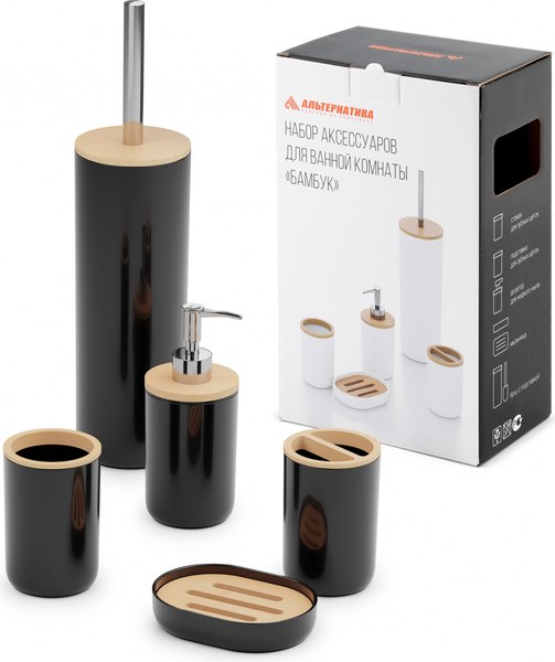 Набор аксессуаров для ванной Альтернатива Бамбук М9024