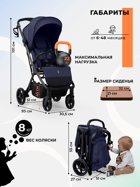 Детская прогулочная коляска Sweet Baby SBL Aura Plus Basic