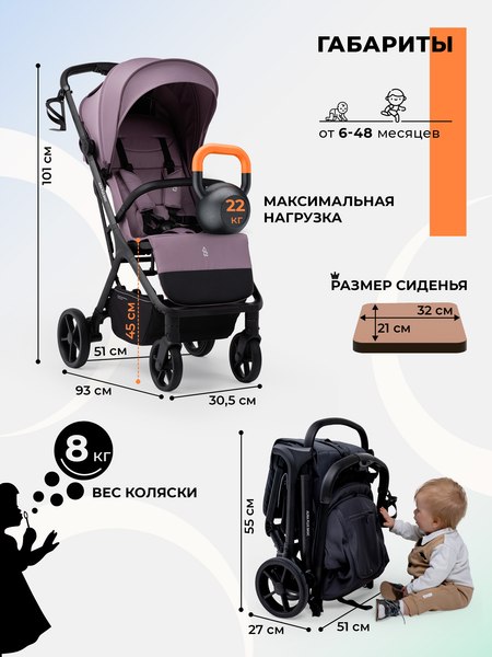 Детская прогулочная коляска Sweet Baby SBL Aura Plus Basic