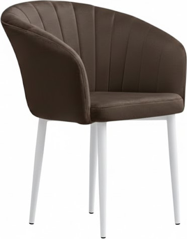 Стул Памир Версаль F33 (темно-коричневый/белая опора) - фото