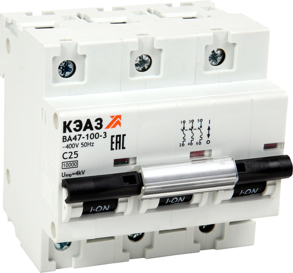 Выключатель автоматический КЭАЗ ВА47-100-3С25-УХЛ3 / 233030 - фото