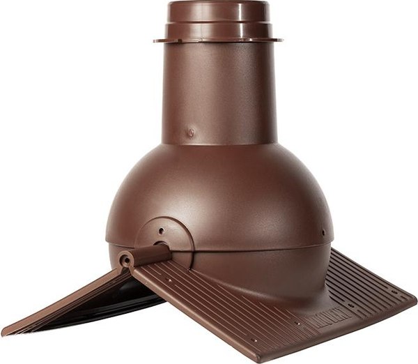 Аэратор коньковый Krovent Pipe-Cone RAL 8017 - фото