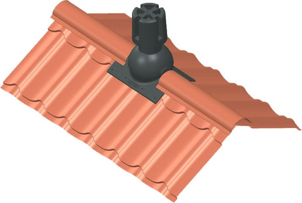 Аэратор коньковый Krovent Pipe-Cone RAL 8017