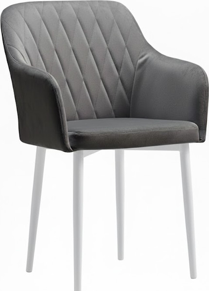 Стул Памир Марсель F82 (серо-зеленый/белая опора) - фото