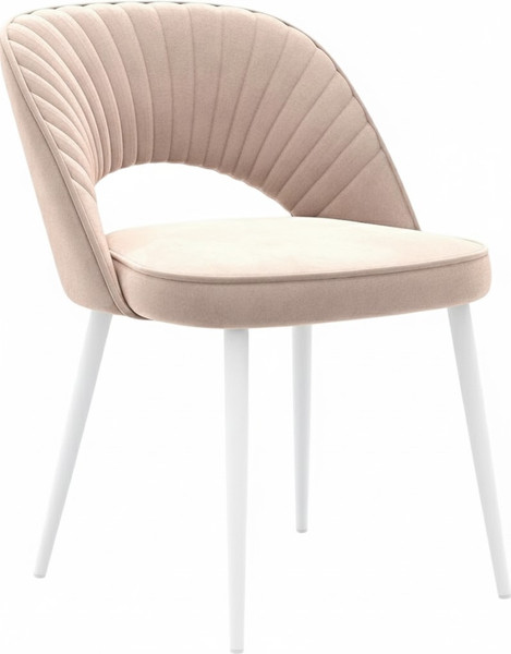 Стул Памир Новара F06 (светло-бежевый/белая опора) - фото