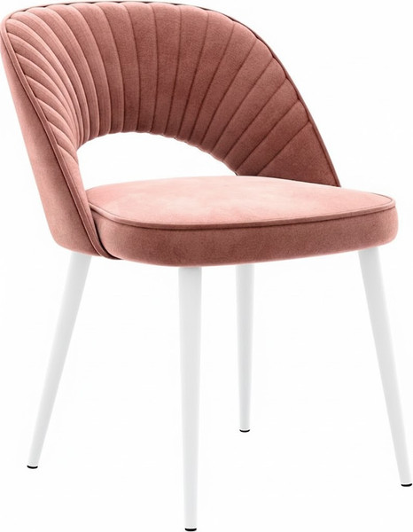 Стул Памир Новара F62 (розовый/белая опора) - фото