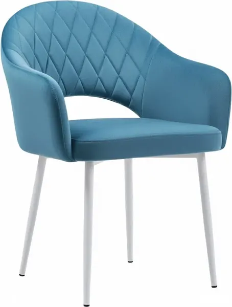 Стул Памир София F75 (голубой/белая опора) - фото
