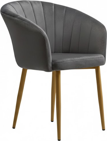 Стул Памир Версаль F82 (серо-зеленый/золотая опора) - фото