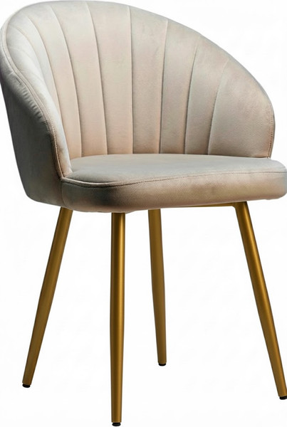 Стул Памир Зефир F06 (светло-бежевый/золотая опора) - фото