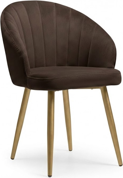 Стул Памир Зефир F31 (коричневый/золотая опора) - фото