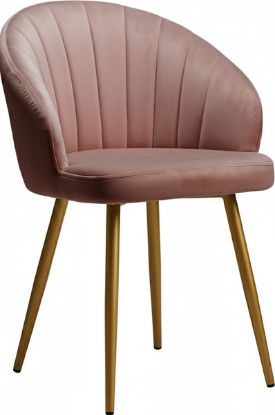 Стул Памир Зефир F62 (розовый/золотая опора) - фото