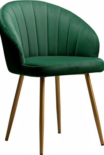 Стул Памир Зефир F74 (зеленый/золотая опора) - фото