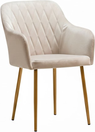 Стул Памир Марсель F06 (светло-бежевый/золотая опора) - фото