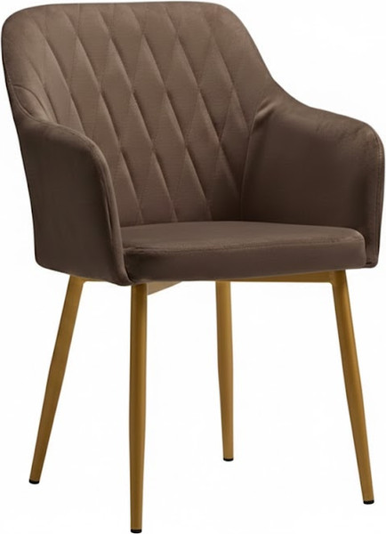 Стул Памир Марсель F33 (темно-коричневый/золотая опора) - фото