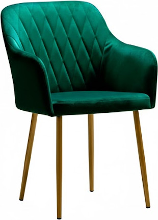 Стул Памир Марсель F74 (зеленый/золотая опора) - фото
