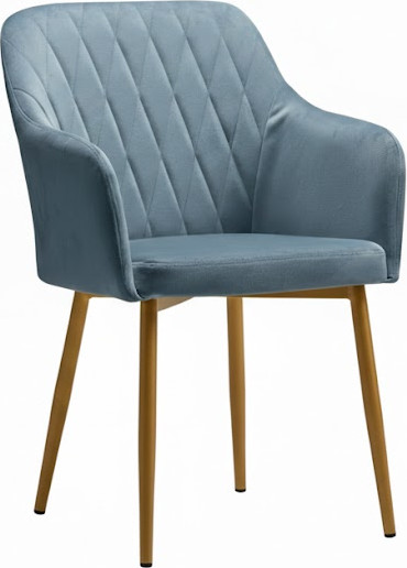 Стул Памир Марсель F75 (голубой/золотая опора) - фото