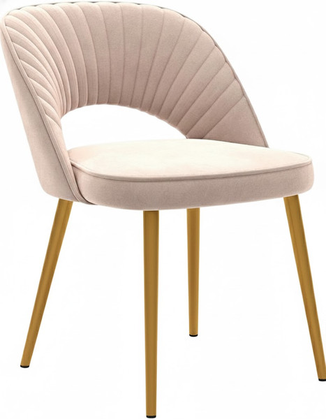 Стул Памир Новара F06 (светло-бежевый/золотая опора) - фото