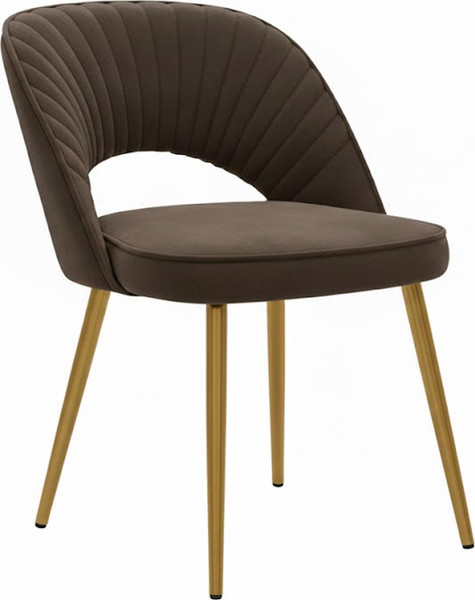 Стул Памир Новара F31 (коричневый/золотая опора) - фото