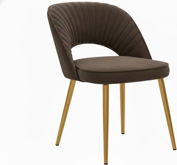 Стул Памир Новара F33 (темно-коричневый/золотая опора) - фото