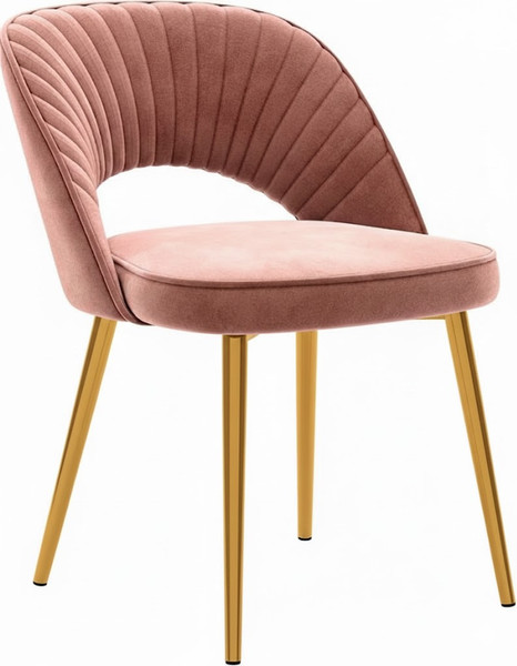 Стул Памир Новара F62 (розовый/золотая опора) - фото