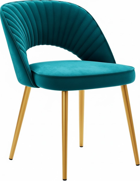 Стул Памир Новара F77 (синий/золотая опора) - фото