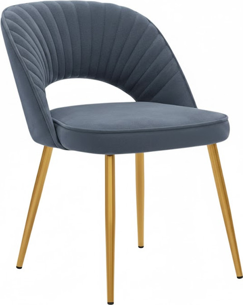 Стул Памир Новара F84 (серо-голубой/золотая опора) - фото